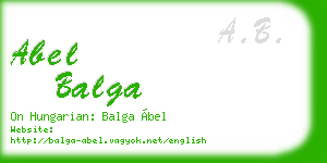 abel balga business card