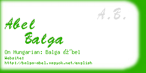 abel balga business card